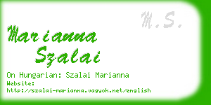 marianna szalai business card